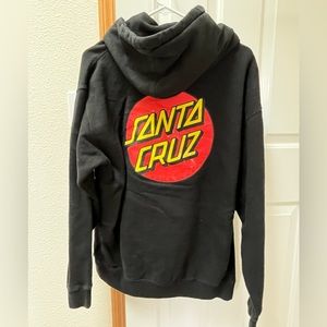 Black Santa Cruz Skateboards Hoodie